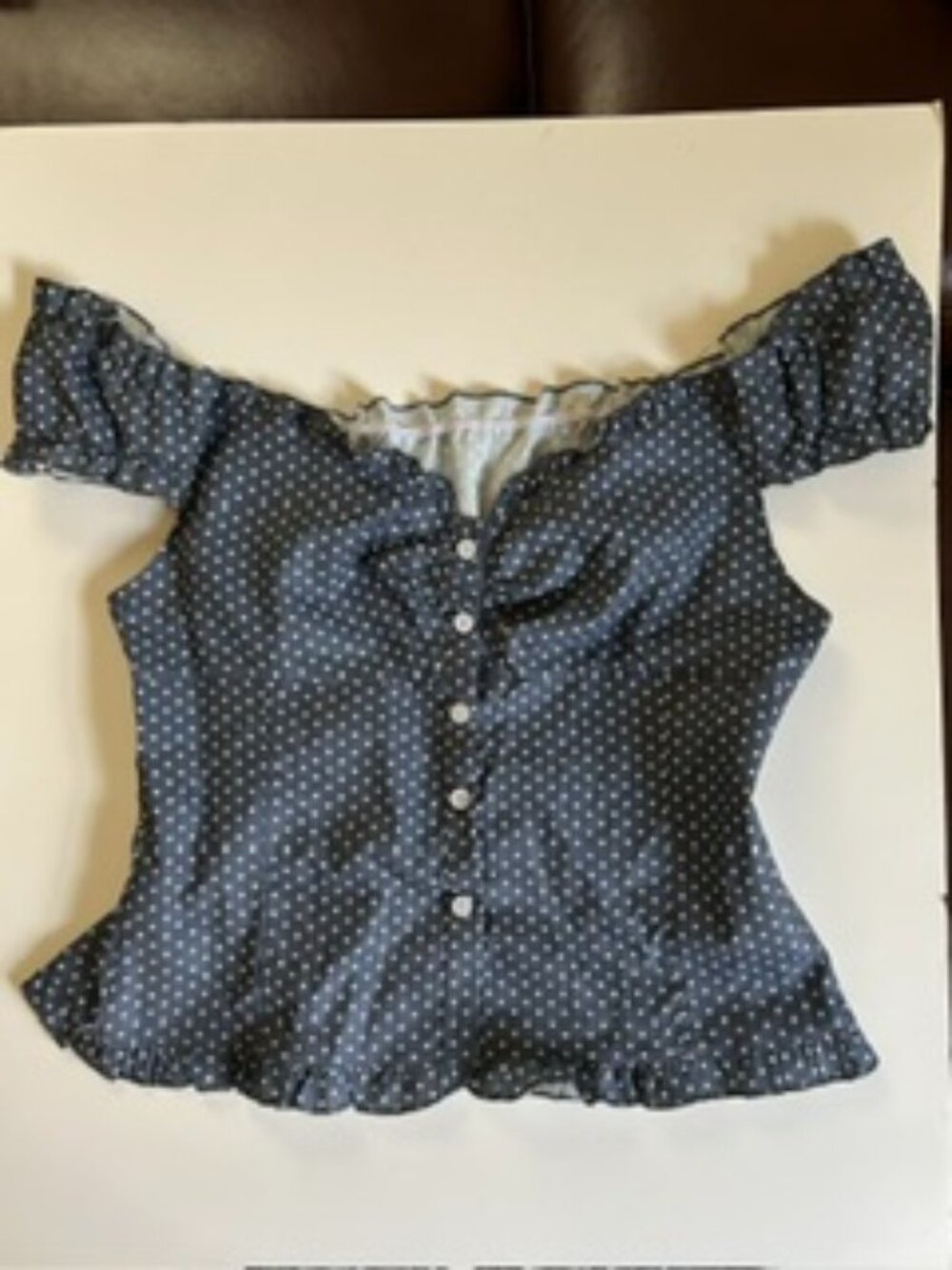 Off the Shoulder Cap Sleeve Top - Misses Small